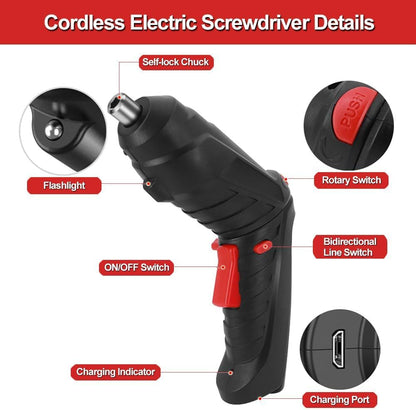 FlexDrive Screwdriver Kit: Cordless & Rechargeable